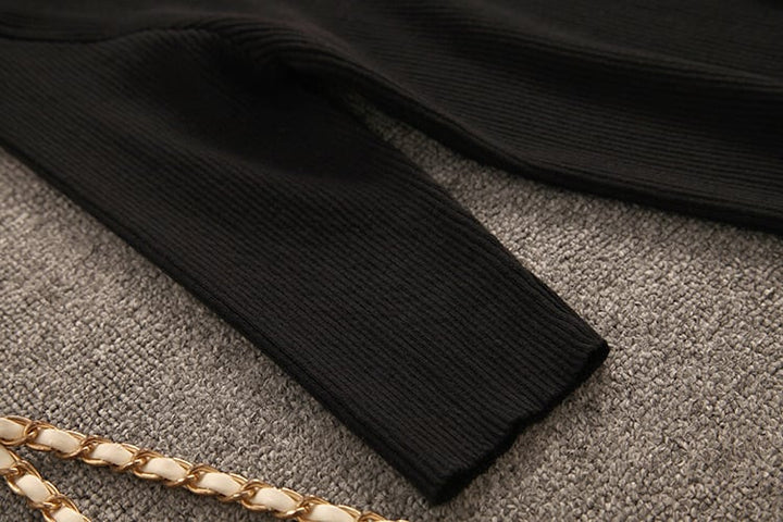 【set】ニットトップス+ショートパンツセットアップ　M17216