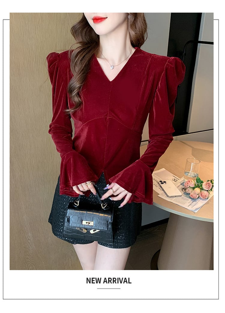 【tops】パフスリーブトップス　M28168