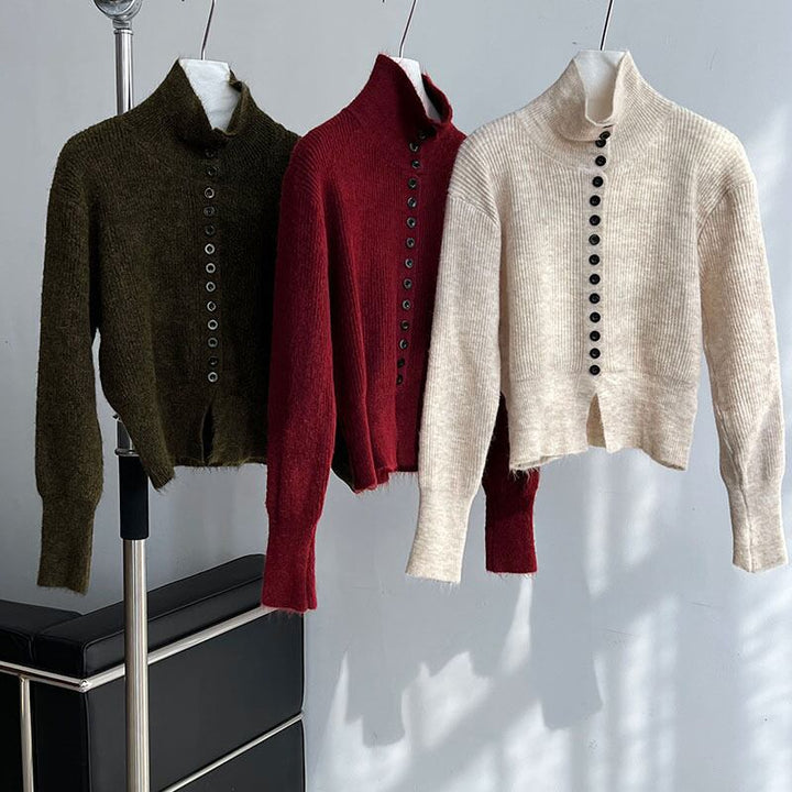 【set】ハイネックカーディガン×ロングスカートセット　N2873