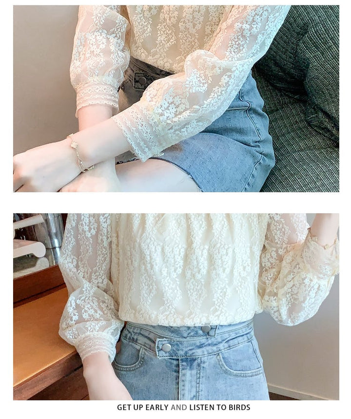 【tops】レースシャツトップス　M28614