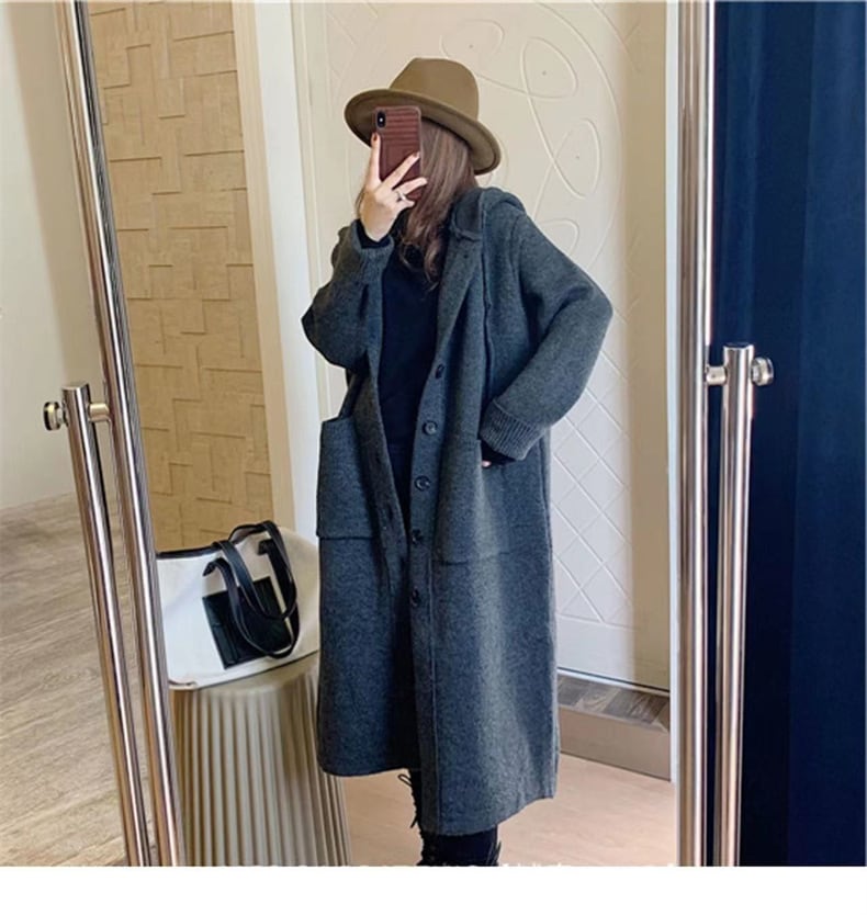 【outer】ロング丈ニットカーデ　M25565