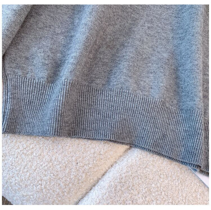 【tops】レース切り替えニットトップス　M28053