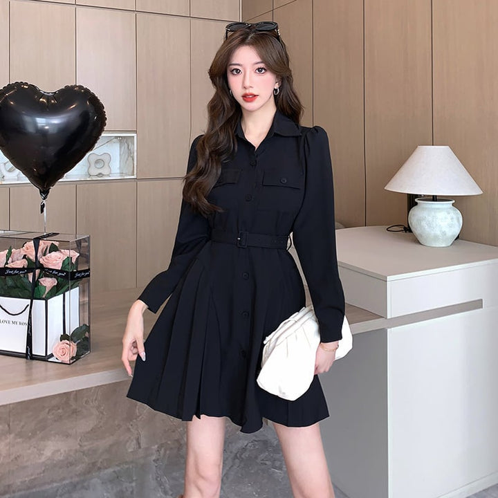 【dress】着回し最強肌触りいい シャツワンピース着瘦せ　M17241