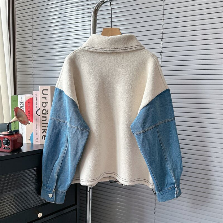 【outer】デニムドッキングカーデ　M18353