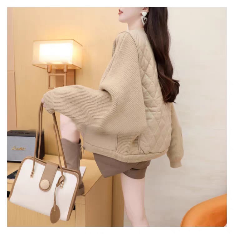 【outer】切り替えニットカーデ　M27024