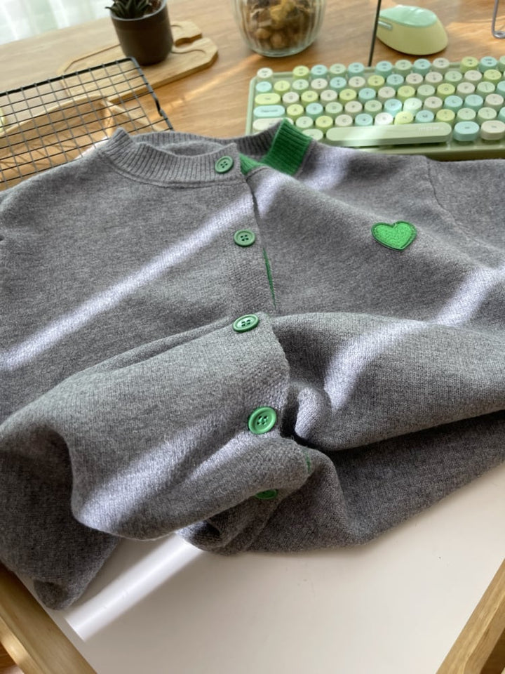 【outer】刺繍ニットカーデ　M18107