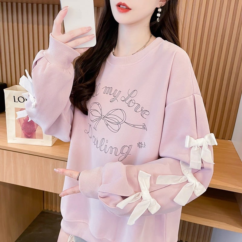 【tops】リボン付きプルオーバー　M26564