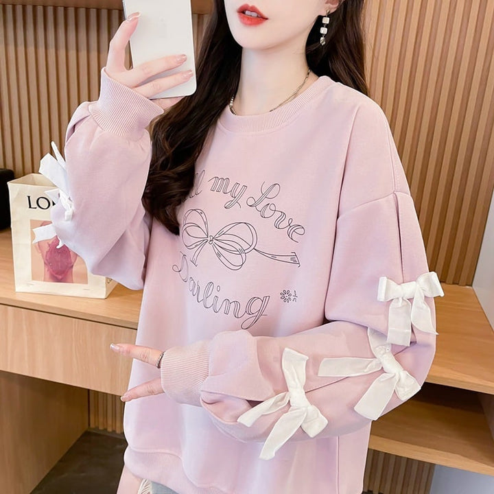【tops】リボン付きプルオーバー　M26564