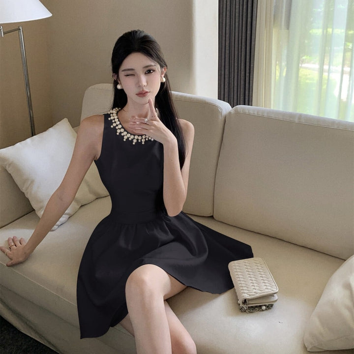 【dress】ノースリーブパールワンピース　M24545