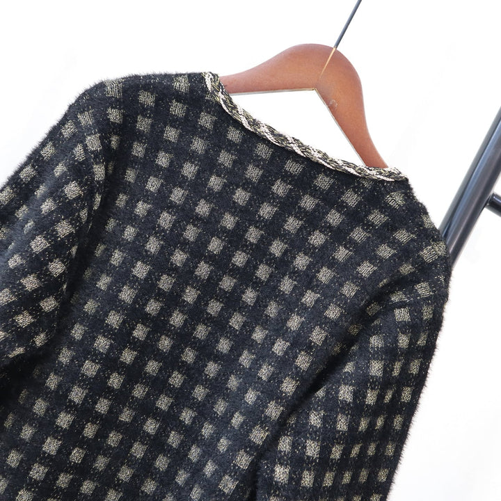 【outer】ダブルボタンニットカーデ　M18199