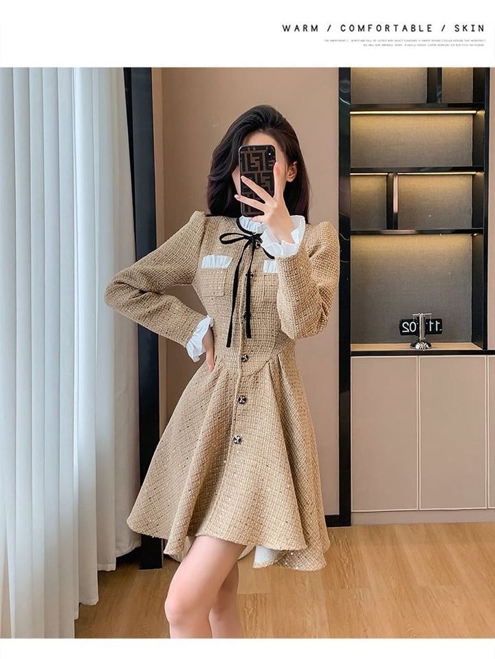【dress】リボン付きデートワンピース　M18358