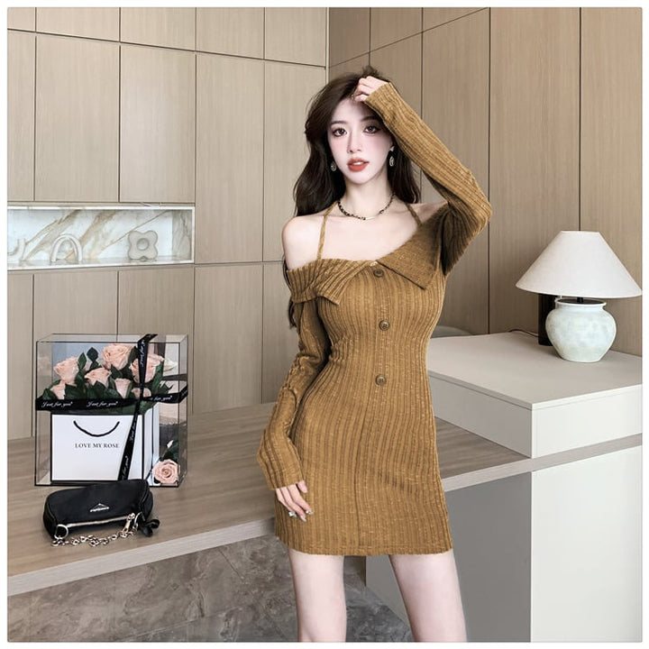 【dress】絶対欲しい ファッションセクシーワンピース着瘦せ　M16984