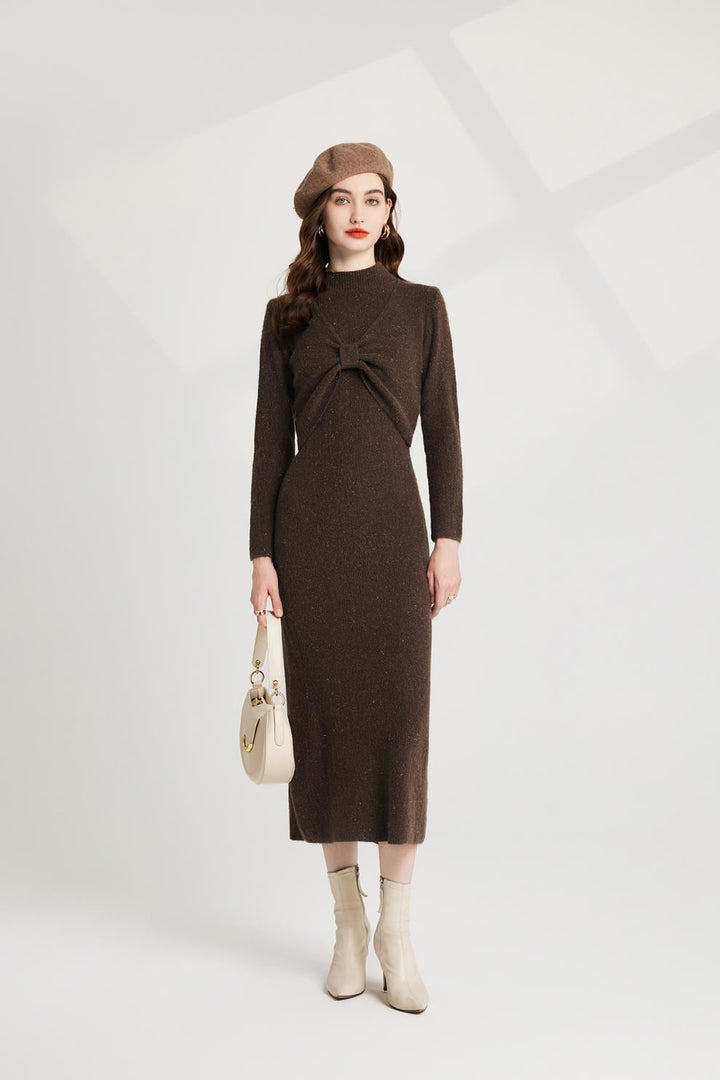 【dress】リボンニットトップス×ベストワンピースセット　M26251