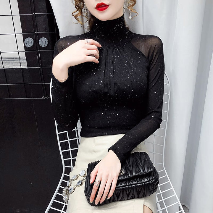 【tops】裹起毛チュールトップス　M28158