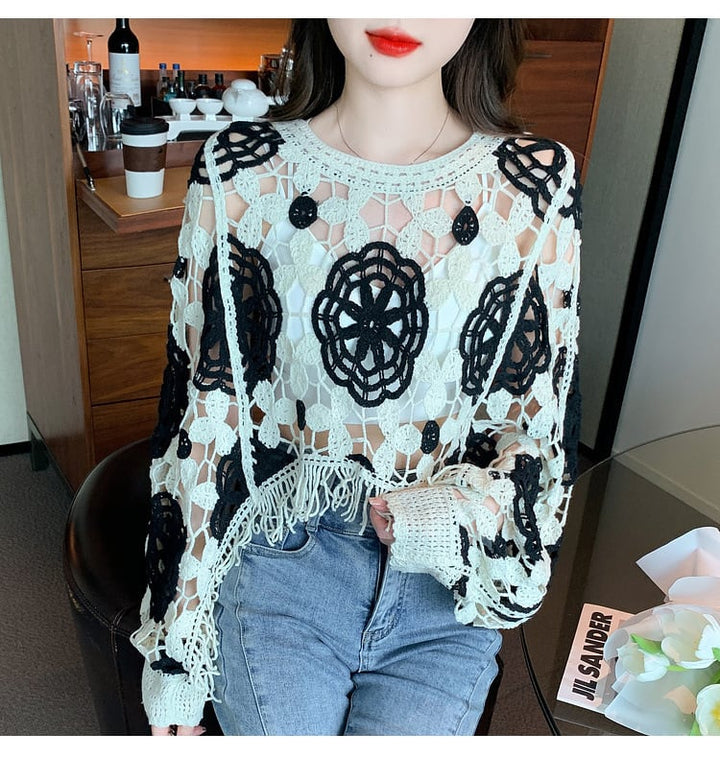 【tops】レースプルオーバー　M29359