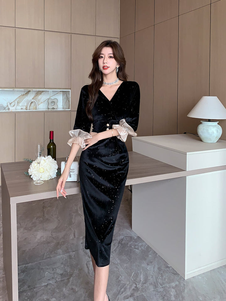 【dress】キラキラデートワンピース　M26642