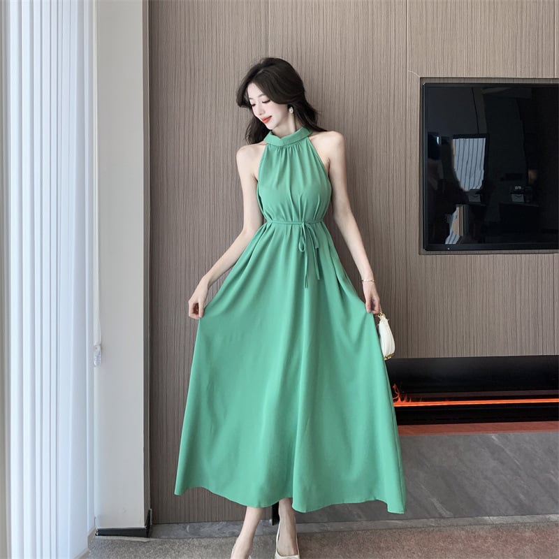 【dress】おしゃれ大人気ノースリーブデートワンピース　M17072