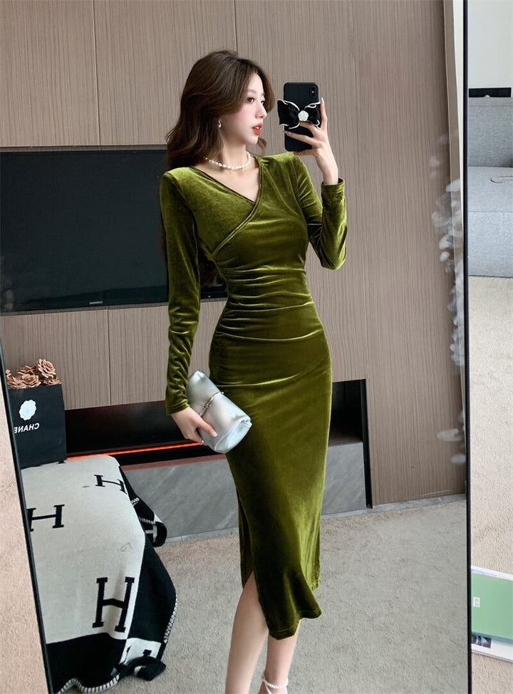 【dress】Vネックデートワンピース　M28202