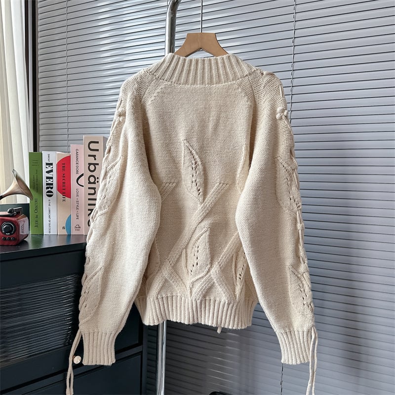 【tops】Vネックニットセーター　M18036