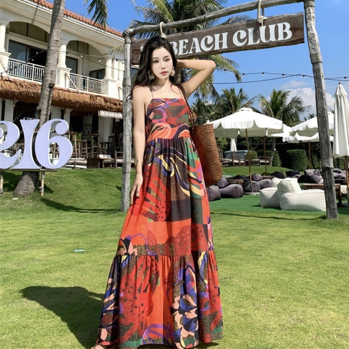 【dress】プリントキャミワンピース　M25211