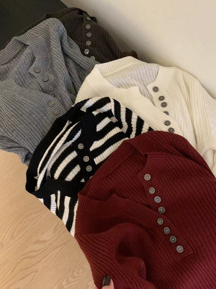 【tops】Vネックニットトップス　M26791