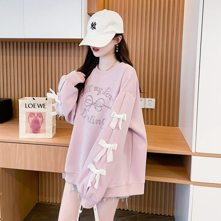 【tops】リボン付きプルオーバー　M26564