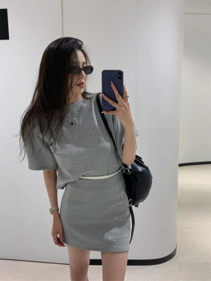 【set】クルーネックTシャツ×スカートセット　M29809