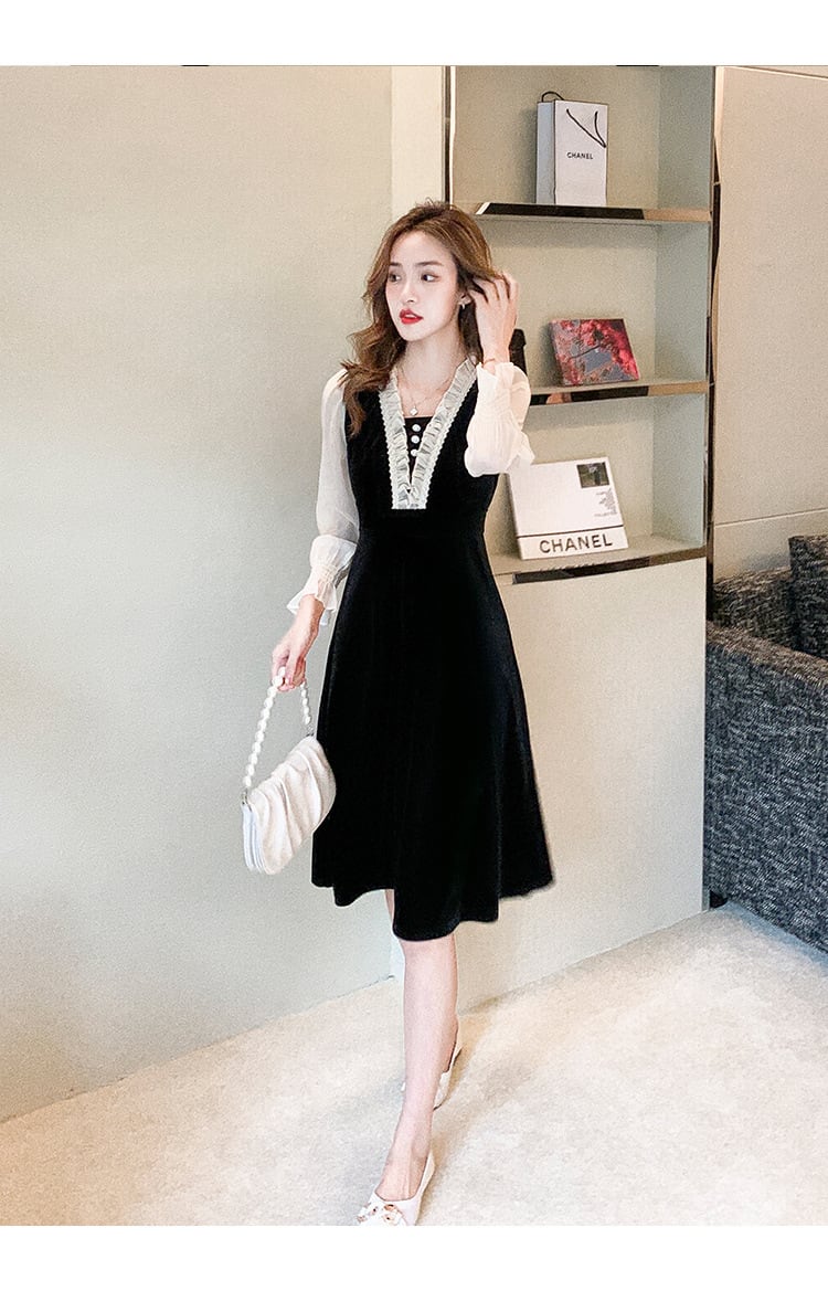 【dress】気質満点 エレガントオシャレデートワンピース　M17392