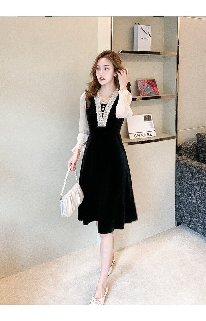 【dress】気質満点 エレガントオシャレデートワンピース　M17392