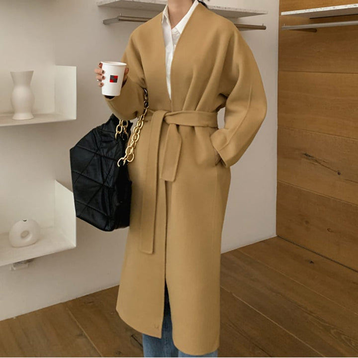 【outter】Vネックカラーコート　M17906