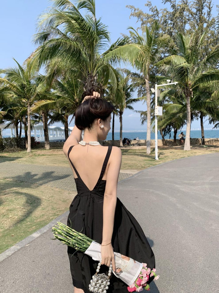 【dress】好感度UPVネックエレガントデートワンピース　M17459