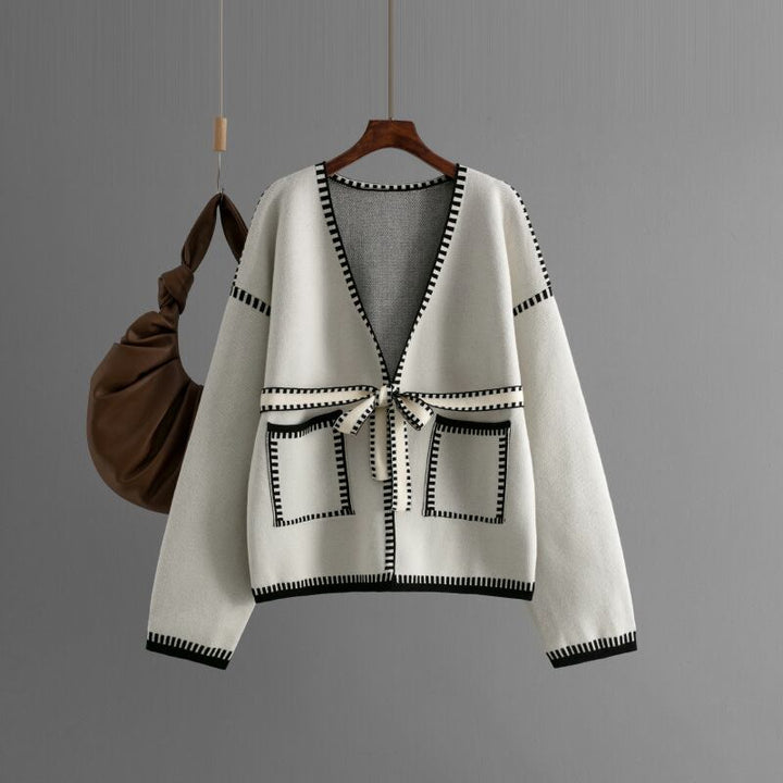 【outer】Vネックニットカーデ　M28747