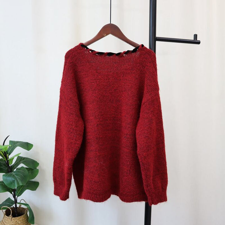 【outer】立体フラワーニットカーデ　M27291