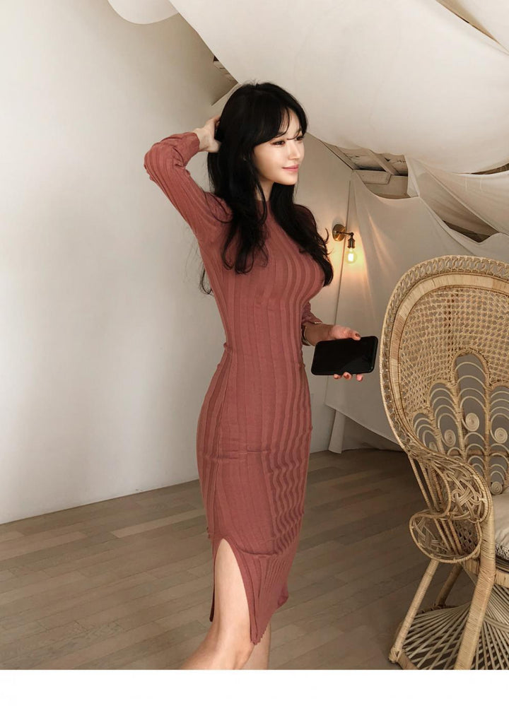 【dress】スリットワンピース　M19052