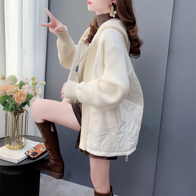 【outer】切り替えニットカーデ　M27001