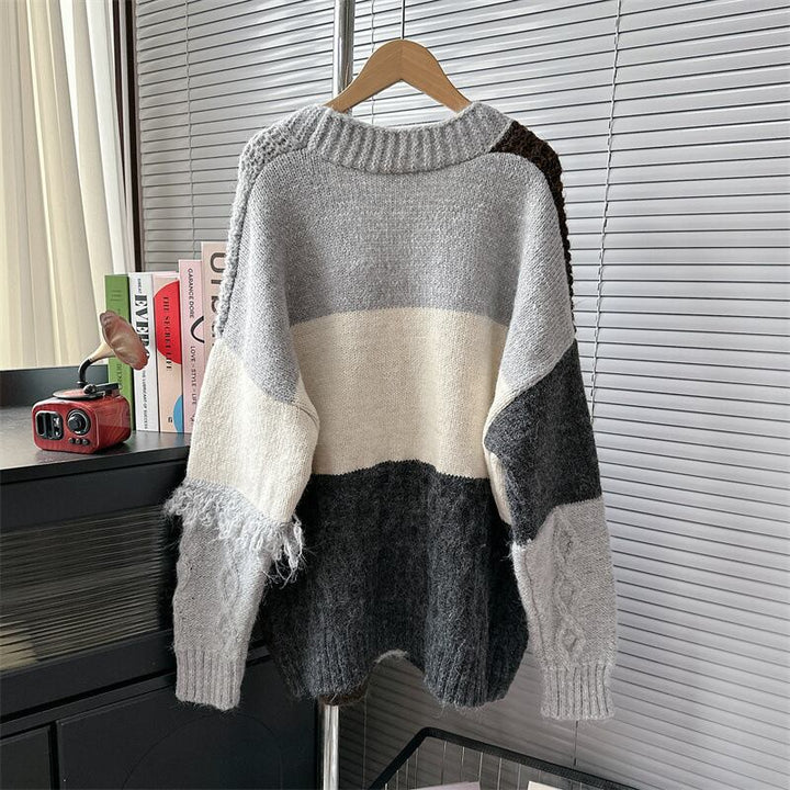 【outer】ドッキングニットカーデ　M18625