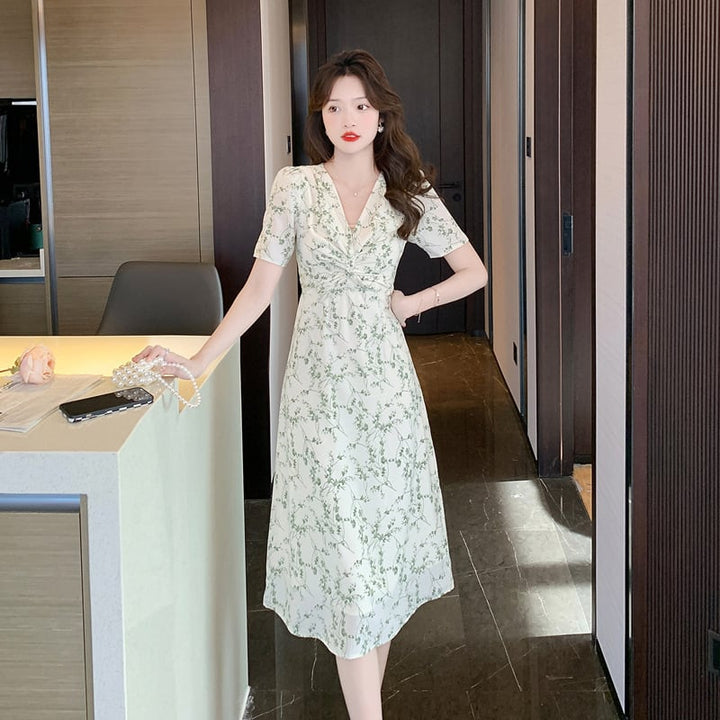 【dress】花柄ワンピース　M22275