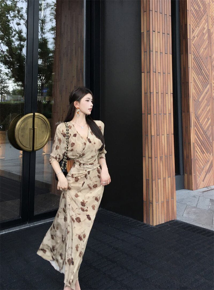 【dress】Vネックワンピース　M27994