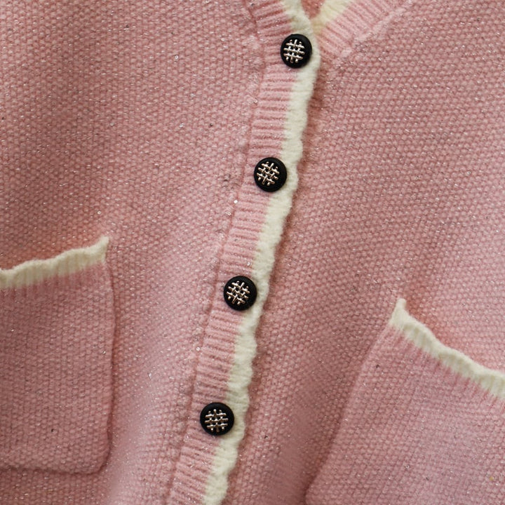 【outer】Vネックニットカーデ　M25697