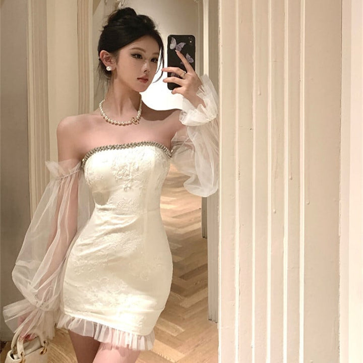 【dress】ボートネックデートワンピース　M29659