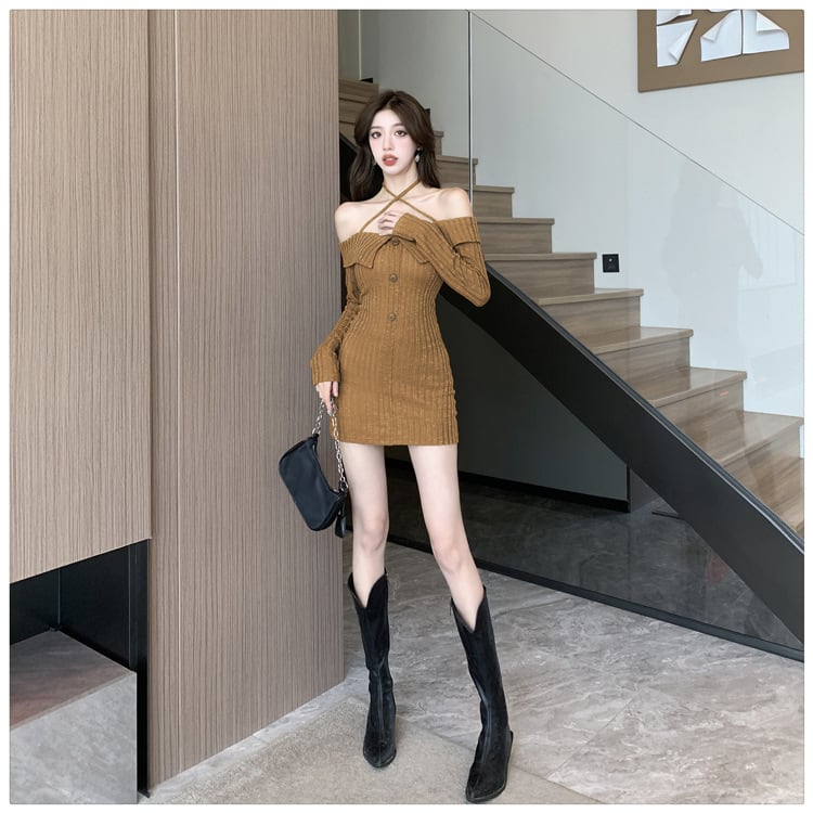 【dress】絶対欲しい ファッションセクシーワンピース着瘦せ　M16984