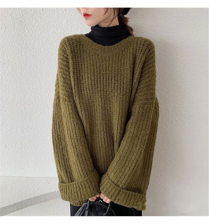【tops】クルーネックニットセーター　M18398