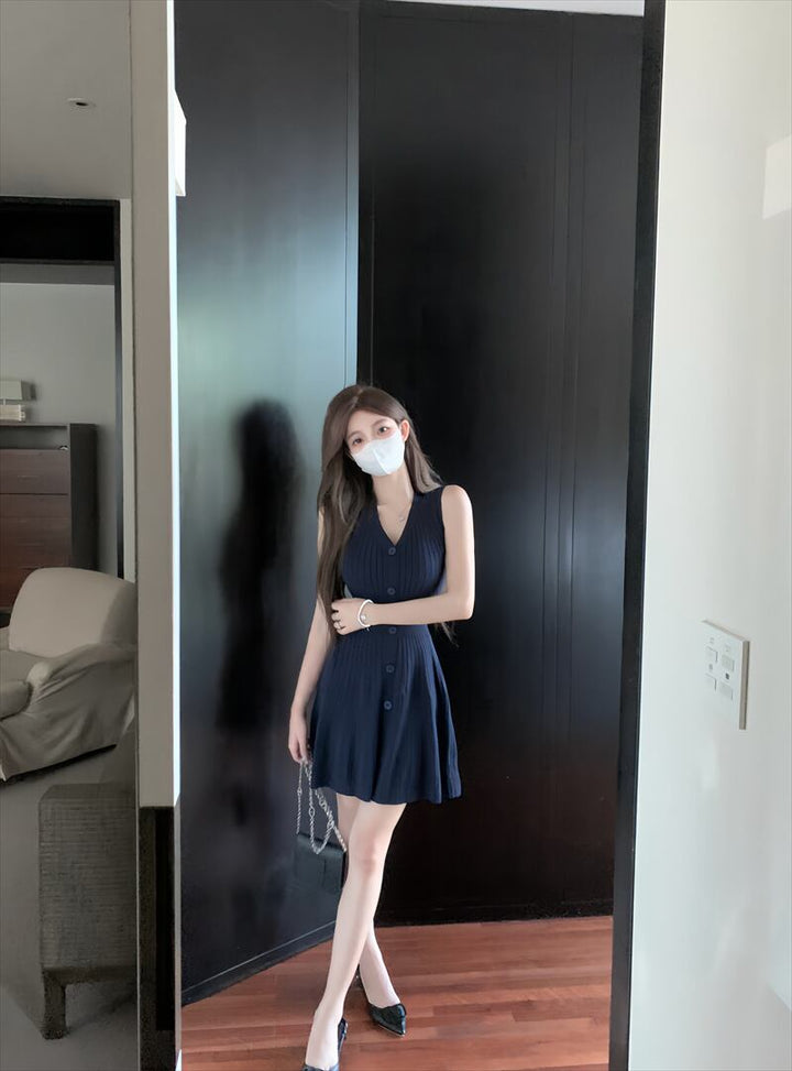 【dress】ノースリーブニットワンピース　M30256