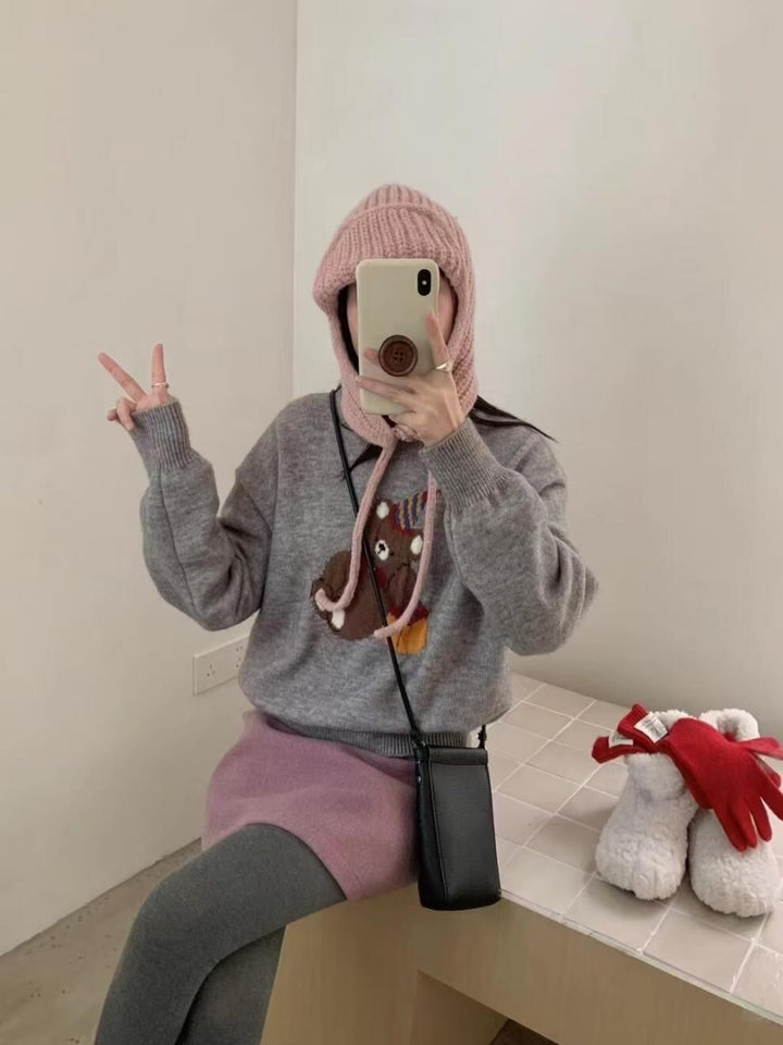 【tops】クルーネックニットセーター　M28755