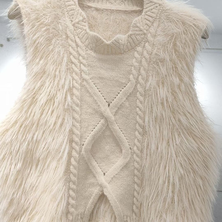 【tops】ノースリーブニットプルオーバー　M17682