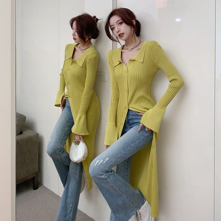 【dress】ボタンデザインニットワンピース　M28240