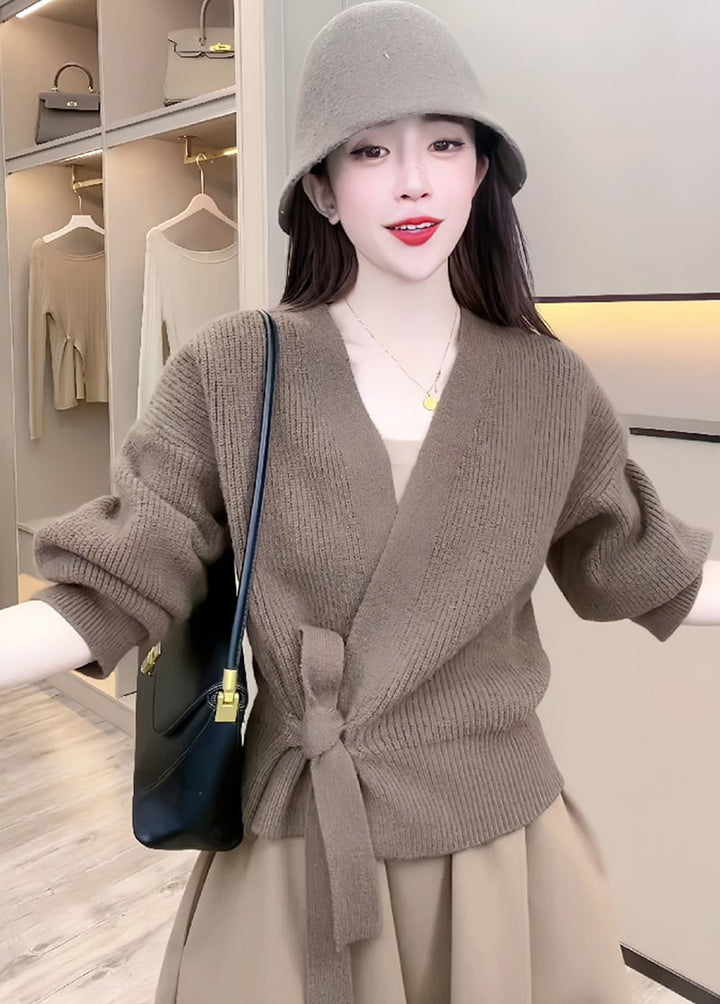 【tops】カシュクールニットセーター　M17866