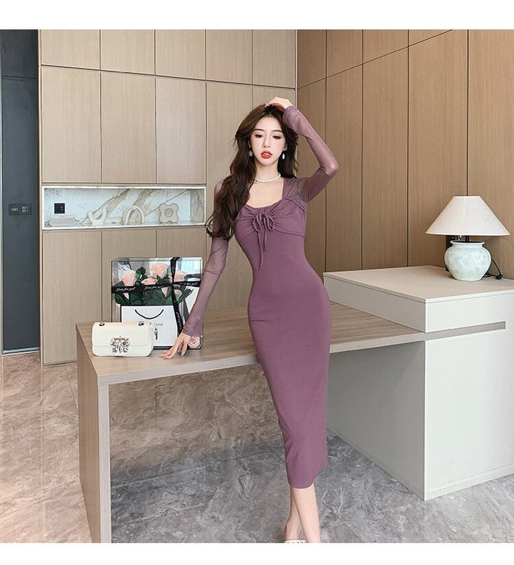 【dress】チュールコンビワンピース　M29493