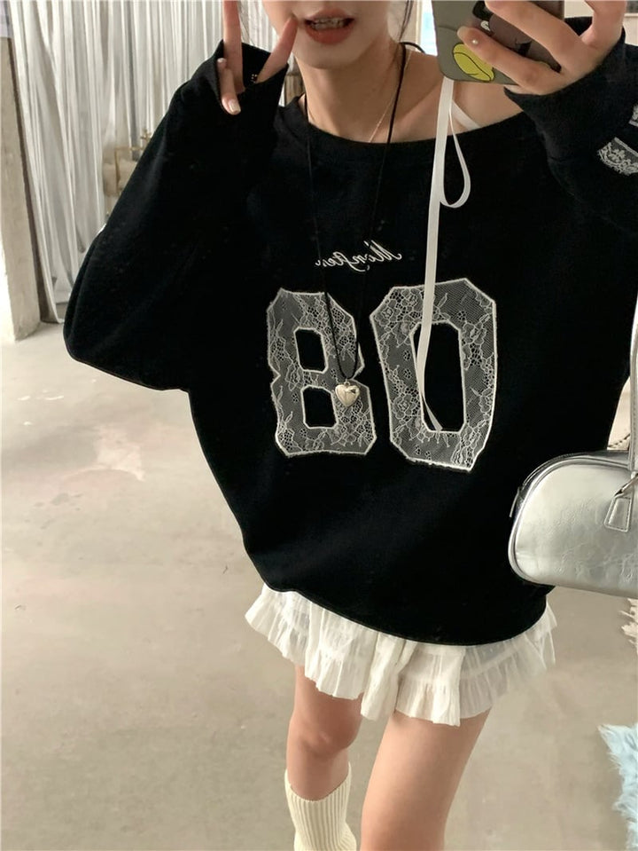 【tops】オフショルダープルオーバー　M26038