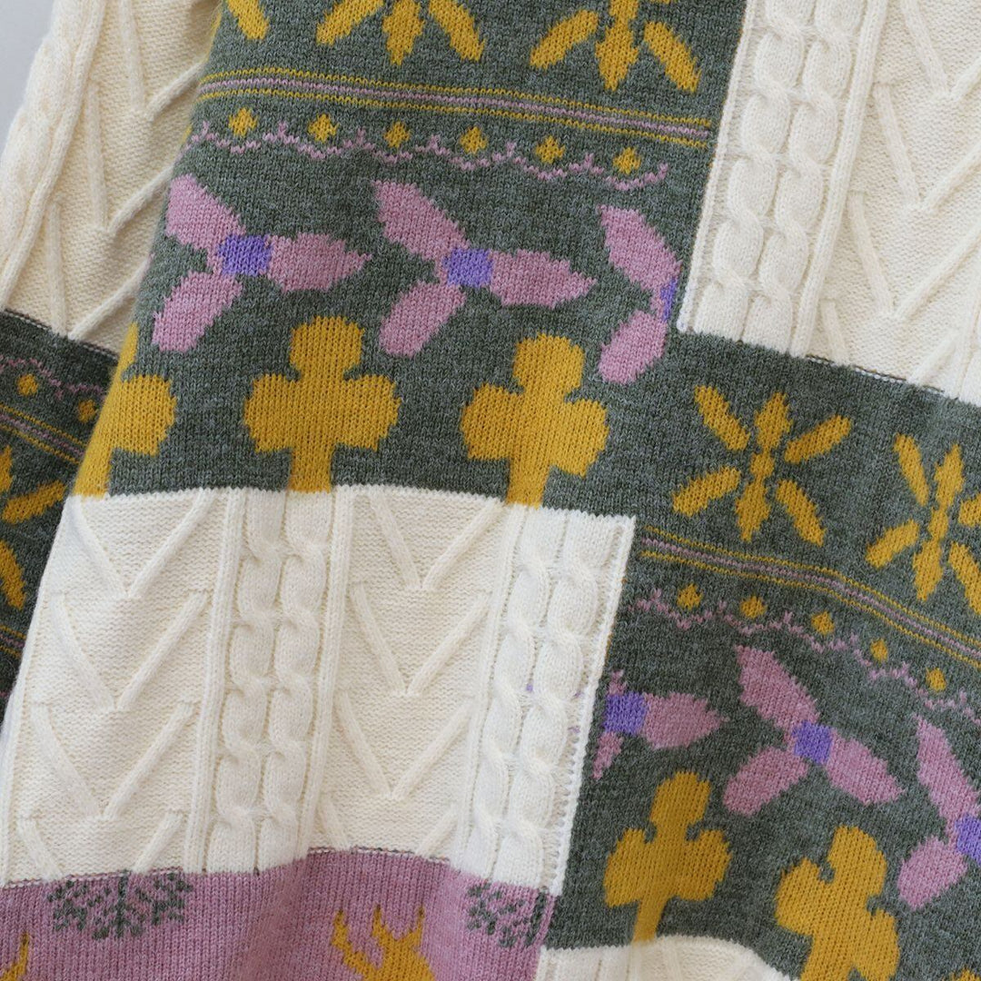 【tops】ドッキングニットセーター　M19099